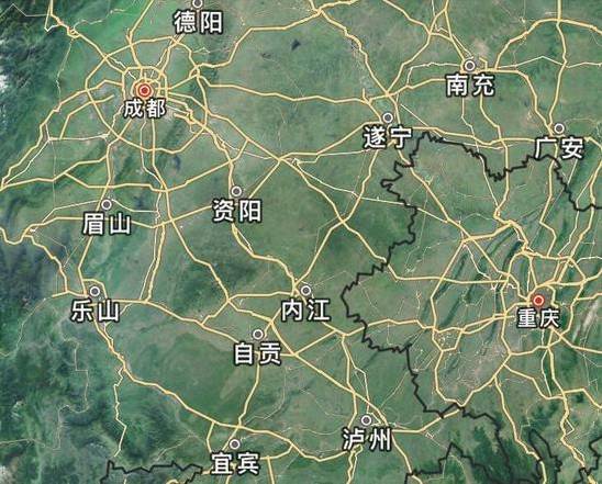 人口過(guò)億，城市密集的成都、重慶（圖源：悅西安）