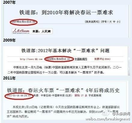 往年春運解決“一票難求”報道。