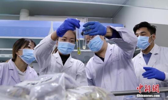 資料圖：青海省藏醫(yī)院藏藥制劑室工作人員對(duì)藥品成分進(jìn)行檢測(cè)。<a target='_blank' >中新社</a>記者 馬銘言 攝