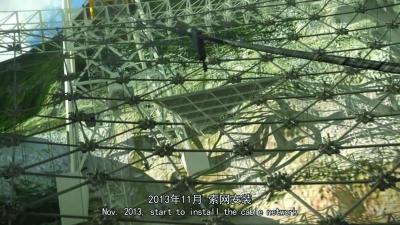 今年5月進入索網(wǎng)安裝階段,要用6000多根鋼索